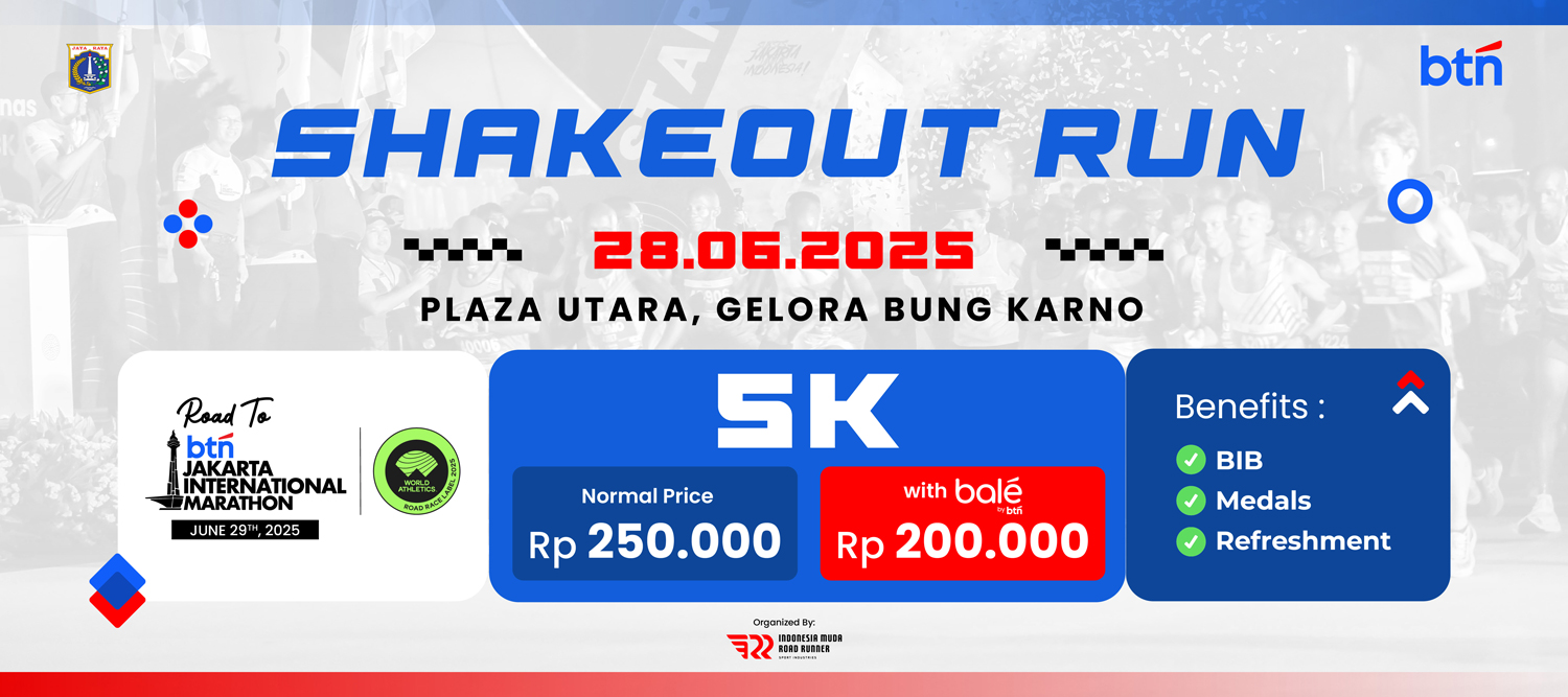Shakeout Run BTN Jakarta International Marathon - Sporticx